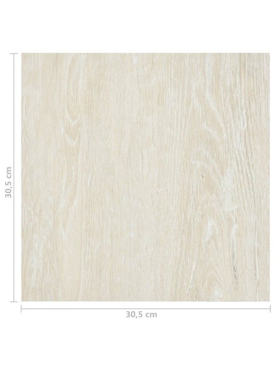 Grīdas flīzes, 55 gab., pašlīmējošas, 5,11 m², pvc, krēmkrāsā