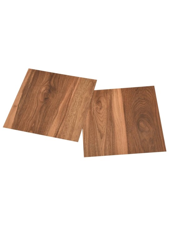 Grīdas flīzes, 55 gab., pašlīmējošas, 5,11 m², pvc, brūnas