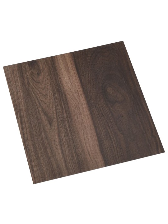 Grīdas flīzes, 55 gab., pašlīmējošas, 5,11 m², pvc, brūnas