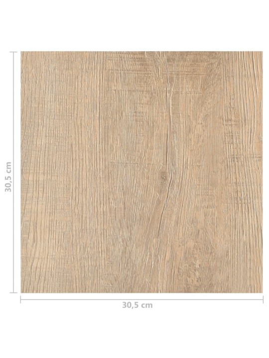 Grīdas flīzes, 55 gab., pašlīmējošas, 5,11 m², pvc, brūnas