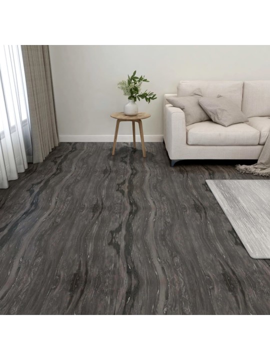 Grīdas flīzes, 55 gab., pašlīmējošas, 5,11 m², pvc, pelēkas