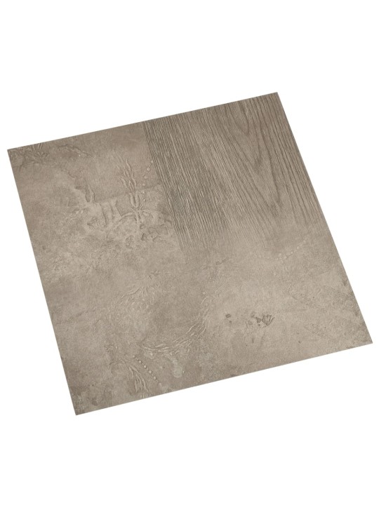 Grīdas flīzes, 55 gab., pašlīmējošas, 5,11 m², pvc, pelēkas