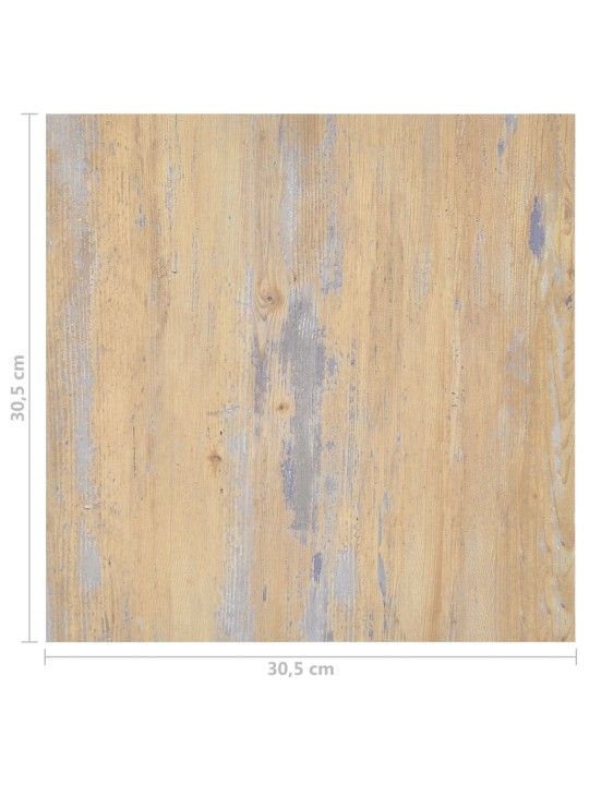 Grīdas flīzes, 55 gab., pašlīmējošas, 5,11 m², pvc, brūnas