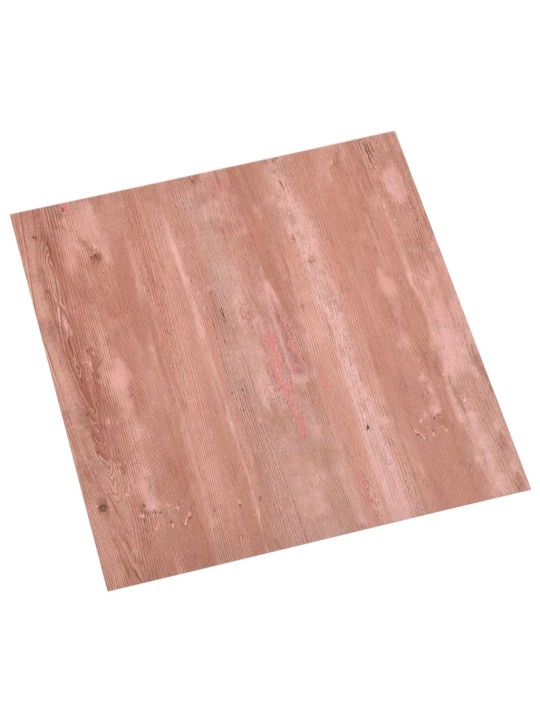 Grīdas flīzes, 55 gab., pašlīmējošas, 5,11 m², pvc, sarkanas