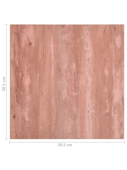 Grīdas flīzes, 55 gab., pašlīmējošas, 5,11 m², pvc, sarkanas