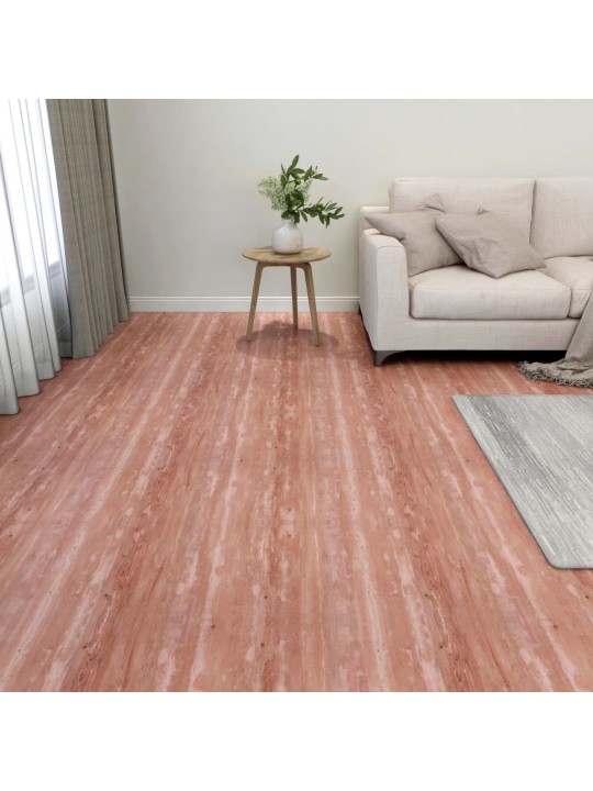 Grīdas flīzes, 55 gab., pašlīmējošas, 5,11 m², pvc, sarkanas