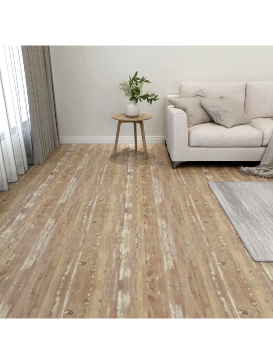 Grīdas flīzes, 55 gab., pašlīmējošas, 5,11 m², pvc, brūnas