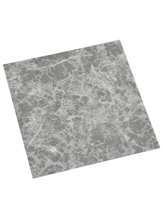grīdas flīzes, 55 gab., pašlīmējošas, 5,11 m², pvc, pelēkas