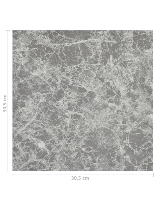 grīdas flīzes, 55 gab., pašlīmējošas, 5,11 m², pvc, pelēkas
