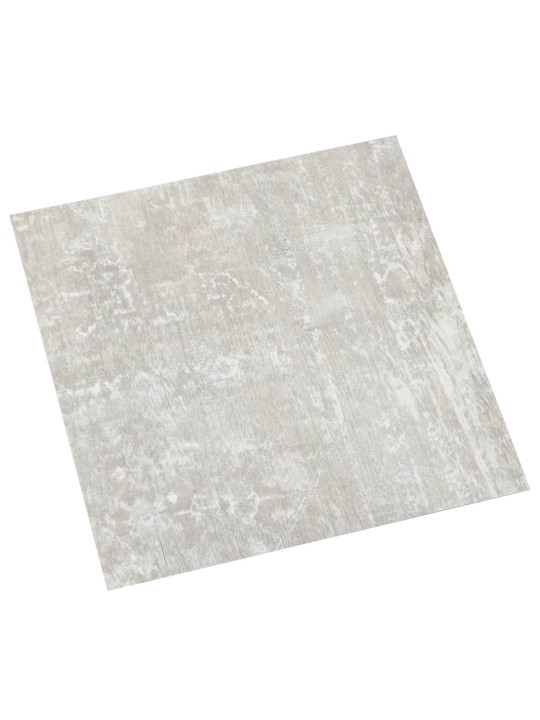 grīdas flīzes, 55 gab., pašlīmējošas, 5,11 m², pvc, pelēkas