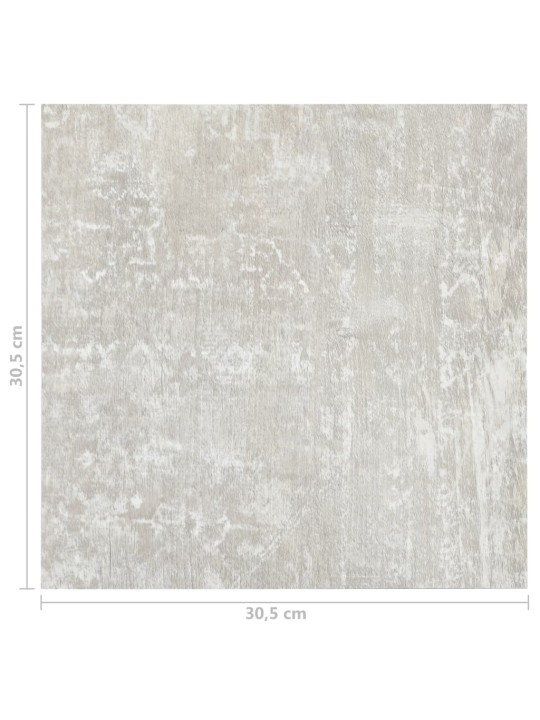 grīdas flīzes, 55 gab., pašlīmējošas, 5,11 m², pvc, pelēkas