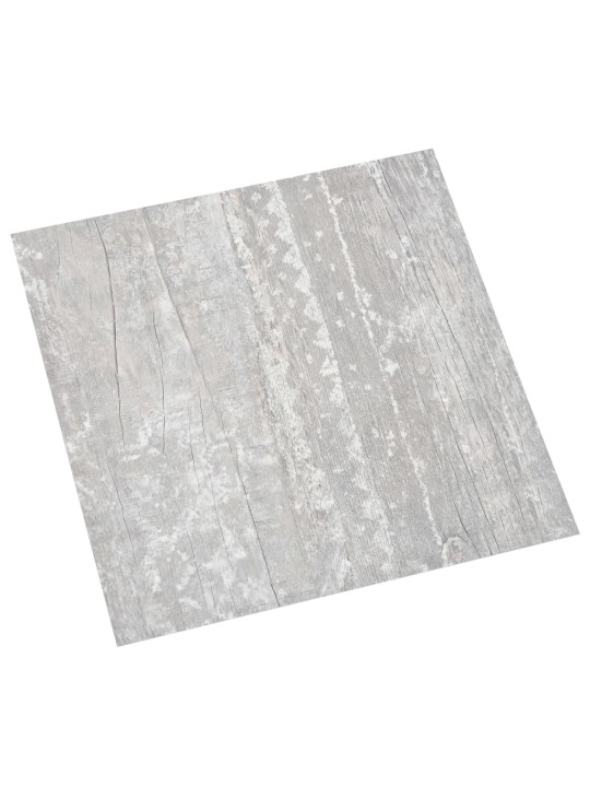Grīdas flīzes, 55 gab., pašlīmējošas, 5,11 m², pvc, pelēkas