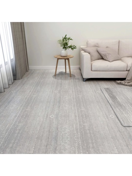 Grīdas flīzes, 55 gab., pašlīmējošas, 5,11 m², pvc, pelēkas