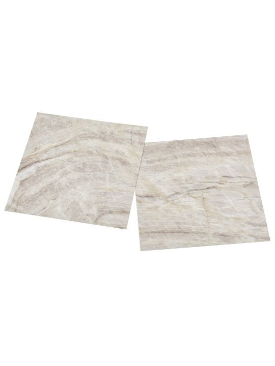 Grīdas flīzes, 55 gab., pašlīmējošas, 5,11 m², pvc, bēšas