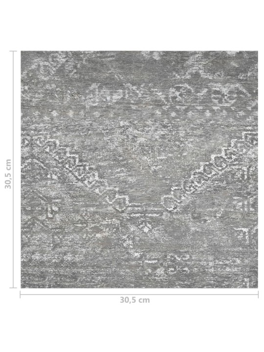 Grīdas flīzes, 55 gab., pašlīmējošas, 5,11 m², pvc, pelēkas