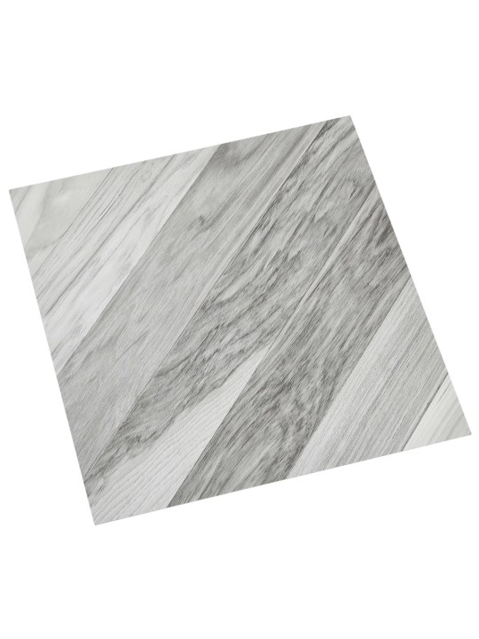 Grīdas flīzes, 55 gab., pašlīmējošas, 5,11 m², pvc, pelēkas