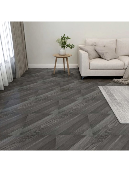 Grīdas flīzes, 55 gab., pašlīmējošas, 5,11 m², pvc, pelēkas