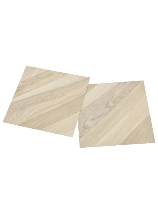 Grīdas flīzes, 55 gab., pašlīmējošas, 5,11 m², pvc, bēšas