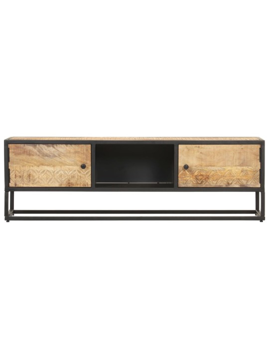 Tv skapītis, 130x30x40cm, ar grebumiem, neapstrādāts mango koks