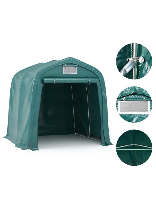 Garāžas telts, pvc, 1,6x2,4 m, zaļa