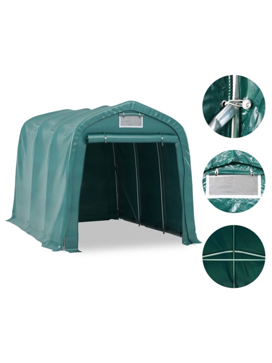 Garāžas telts, pvc, 2,4x3,6 m, zaļa