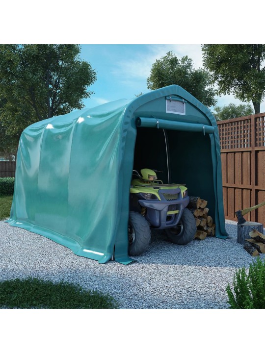 Garāžas telts, pvc, 2,4x3,6 m, zaļa