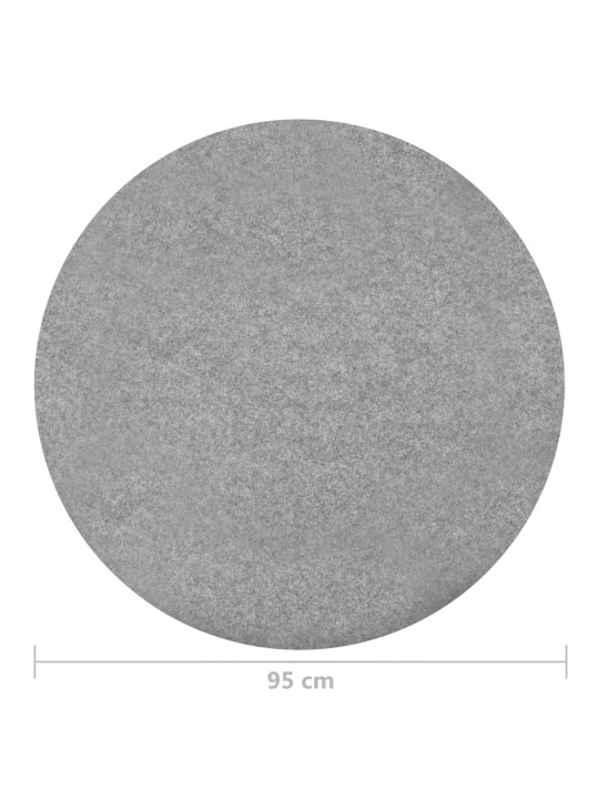 Mākslīgais zālājs ar radzēm, 95 cm, pelēks, apaļš