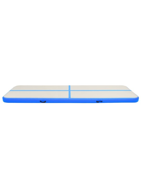 Piepūšams vingrošanas paklājs ar pumpi, 700x100x20 cm, zils pvc