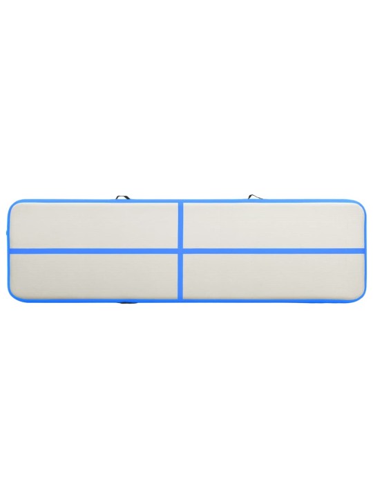 Piepūšams vingrošanas paklājs ar pumpi, 700x100x20 cm, zils pvc