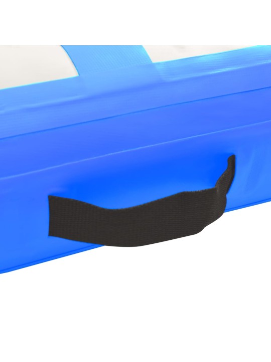 Piepūšams vingrošanas paklājs ar pumpi, 700x100x20 cm, zils pvc