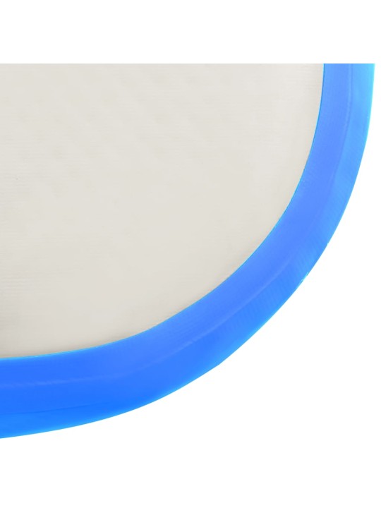 Piepūšams vingrošanas paklājs ar pumpi, 700x100x20 cm, zils pvc
