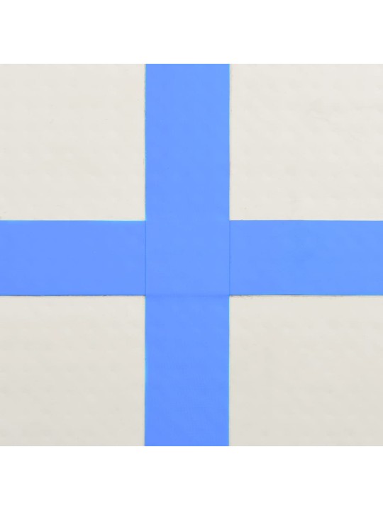 Piepūšams vingrošanas paklājs ar pumpi, 700x100x20 cm, zils pvc
