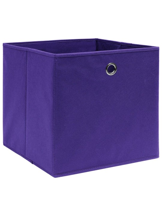 Uzglabāšanas kastes, 10 gab., 28x28x28 cm, violets audums