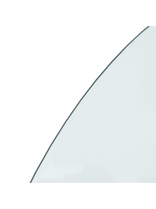 Kamīna plāksne, pusapaļa, stikls, 1200x600 mm