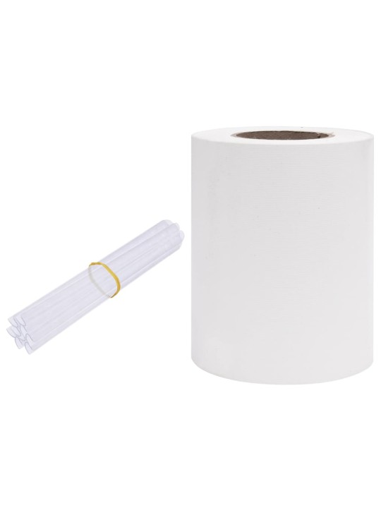 Dārza aizslietnis, pvc, 35x0,19 m, balts