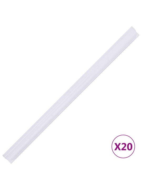 Dārza aizslietnis, pvc, 35x0,19 m, balts