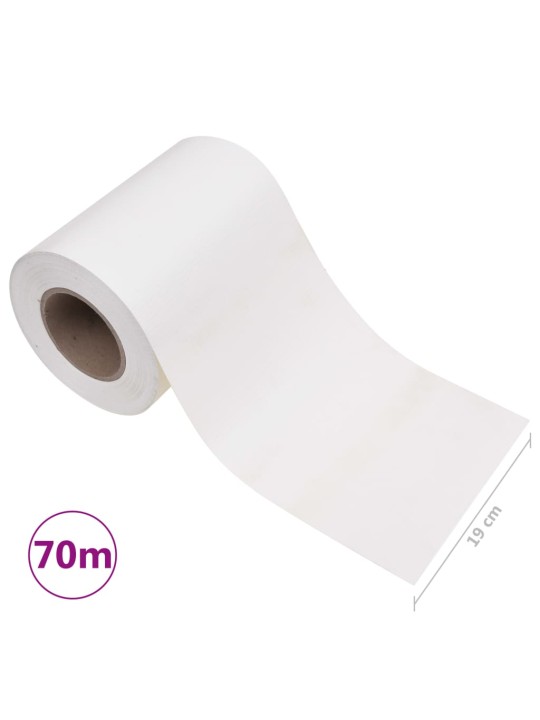 Dārza aizslietnis, pvc, 70x0,19 m, balts