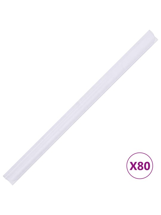 Dārza aizslietņi, 4 gab., pvc, 35x0,19 m, balti
