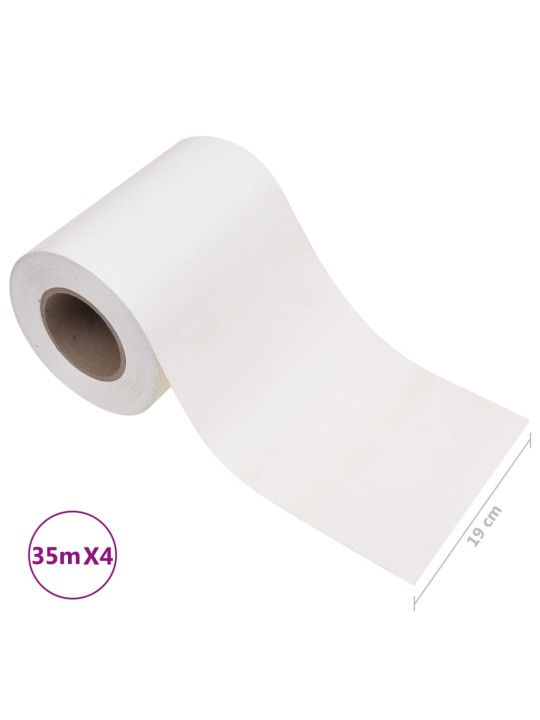 Dārza aizslietņi, 4 gab., pvc, 35x0,19 m, balti