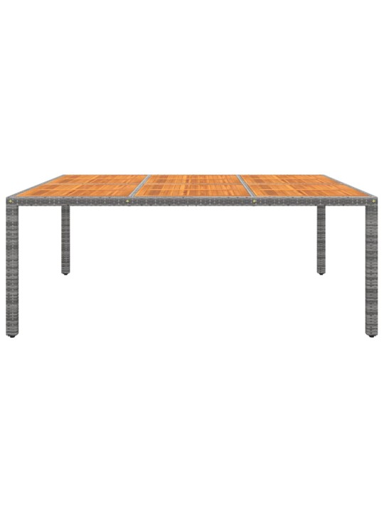 Dārza galds, 200x150x75cm, akācijas koks, pelēka pe rotangpalma