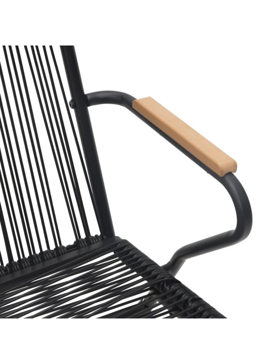 Dārza krēsli, 2 gab., pvc rotangpalma, 58x59x85,5 cm, melni