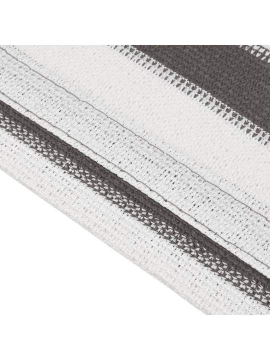 Telts paklājs, 400x800 cm, antracītpelēks un balts, hdpe