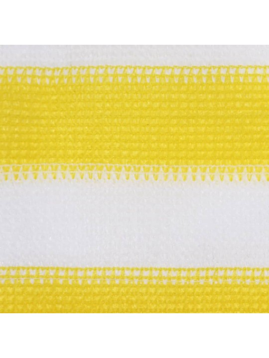 Balkona aizslietnis, 120x500 cm, dzeltens un balts hdpe