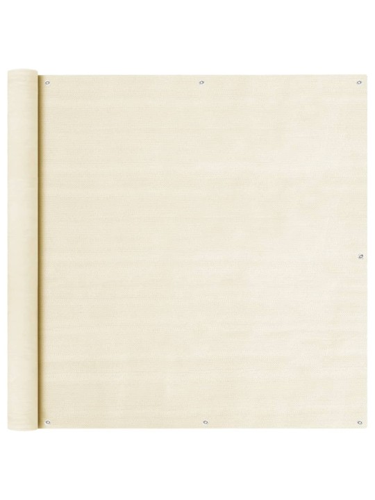 Balkona aizslietnis, 120x500 cm, krēmkrāsas hdpe