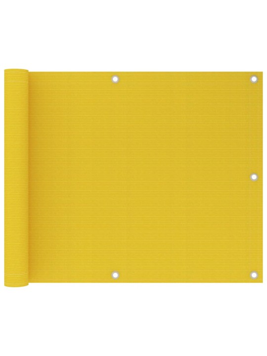 Balkona aizslietnis, 75x600 cm, dzeltens hdpe