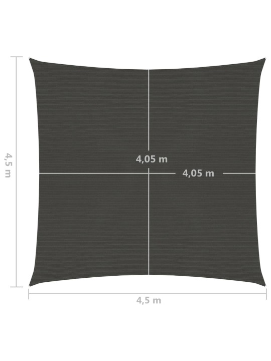 Saulessargs, 160 g/m², antracītpelēks, 4,5x4,5 m, hdpe