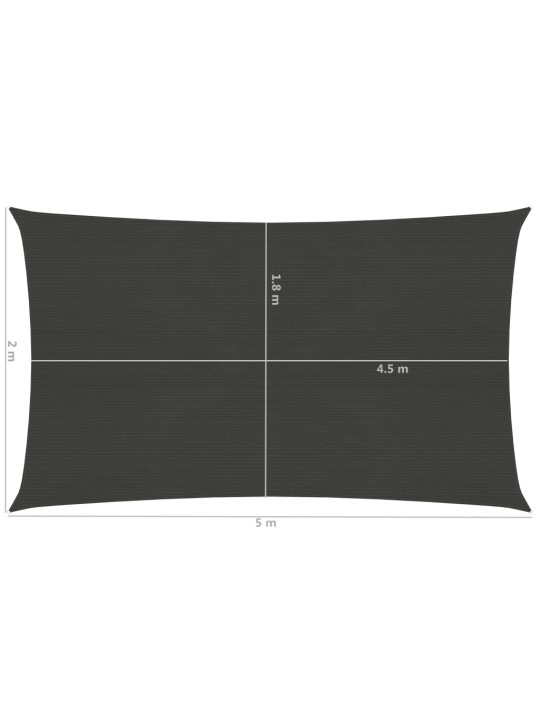 Saulessargs, 160 g/m², antracītpelēks, 2x5 m, hdpe