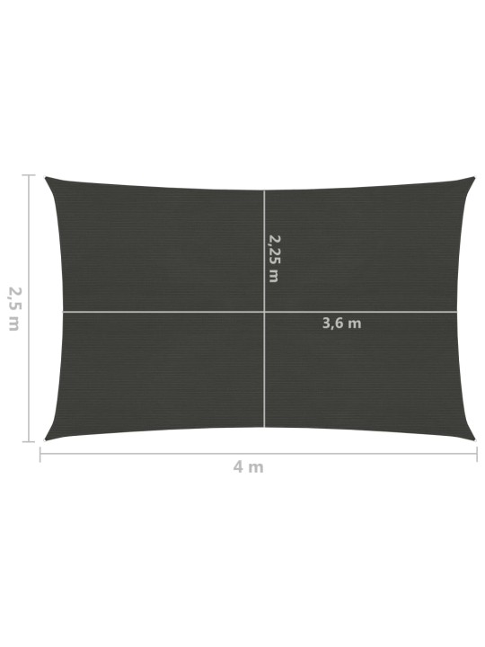 Saulessargs, 160 g/m², antracītpelēks, 2,5x4 m, hdpe