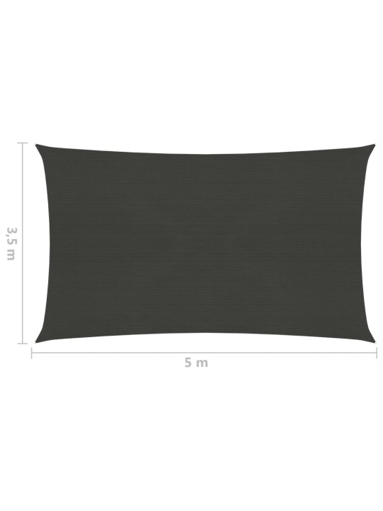 Saulessargs, 160 g/m², antracītpelēks, 3,5x5 m, hdpe