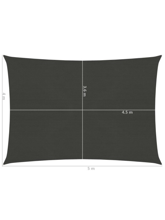 Saulessargs, 160 g/m², antracītpelēks, 4x5 m, hdpe